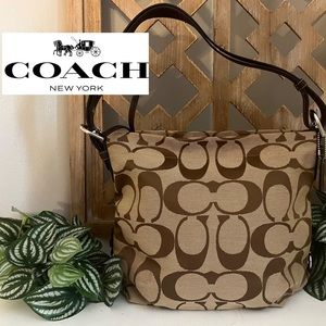 SOLD COACH Chelsea Brown Signature C Canvas Hobo Handbag Purse Crossbody F15067